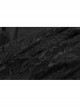 Front Metal Retro Button Side Hasp Asymmetric Lace Hem Black Gothic Chiffon Vest