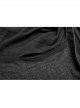 Front Chest Metal Buckle Leather Strap Long Sleeve Black Punk Hooded Coat
