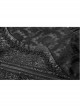 Stand-Up Collar V-Neck Front Metal Zipper Back Waist Lace-Up Black Gothic Retro Jacquard Coat