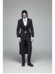 High Collar Front Chest Weave Strap Metal Retro Button Patchwork Cloth Ruffle Lantern Sleeve Lace Cuff White Gothic Shirt