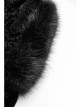 Black Gothic Fur Hood Front Fuzzy Ball Bandage Cloak