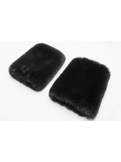 V-Neck Collar Retro Button Imitation Wool Cuffs Black Gothic Dark-Striped Jacquard Long Coat