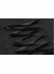 Black Sharp Cap Front Chest Metal Retro Button Long Sleeve Back Waist Lace-Up Gothic Long Woolen Coat