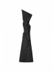 Black Sharp Cap Front Chest Metal Retro Button Long Sleeve Back Waist Lace-Up Gothic Long Woolen Coat