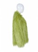 Loose-Fitting Imitation Fur Green Punk Long Sleeve Coat