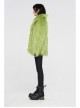 Loose-Fitting Imitation Fur Green Punk Long Sleeve Coat