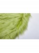 Loose-Fitting Imitation Fur Green Punk Long Sleeve Coat
