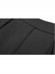 Steam Punk Female Black PU Leather Buckle Irregular Hem Pleated Skirt