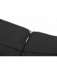Steam Punk Female Black PU Leather Buckle Irregular Hem Pleated Skirt
