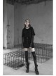Steam Punk Female Black Metal Buckle Stitching Pleated Skirt