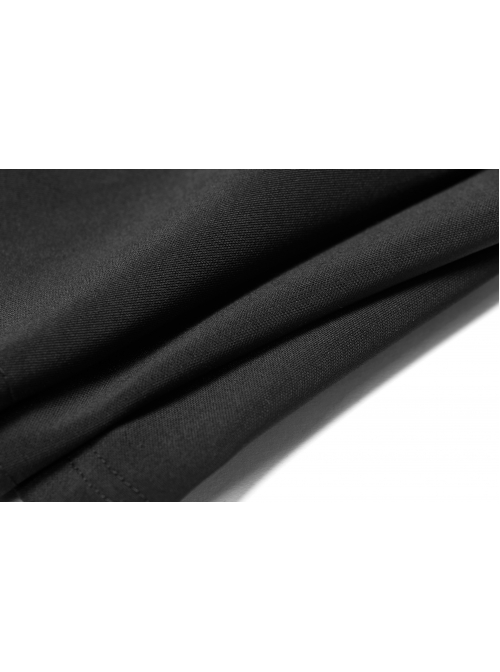 Gothic Female Dark Metal Buckle High Collar Binding Dress