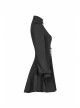 Gothic Female Dark Metal Buckle High Collar Binding Dress
