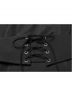Gothic Female Dark Metal Buckle High Collar Binding Dress