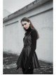 Steam Punk Female Black PU Leather Strap High Waist Dress
