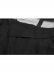 Steam Punk Female Black Mesh Stitching High Waist Pleated Dress