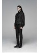Black Jacquard Front Metal Retro Button Back Waist Metal Hasp Gothic Vest