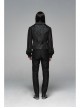Black Jacquard Front Metal Retro Button Back Waist Metal Hasp Gothic Vest