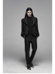 Black Jacquard Front Metal Retro Button Back Waist Metal Hasp Gothic Vest