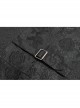 Black Jacquard Front Metal Retro Button Back Waist Metal Hasp Gothic Vest