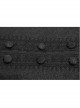 Stand-Up Collar Front Chest Paste Lace Retro Button Back Waist Lace-Up Dovetail Hem Black Gothic Jacquard Coat