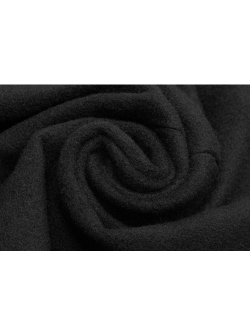Front Metal Button Shoulder Cloak Back Waist Hasp Black Gothic Coat