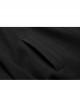 Front Metal Button Shoulder Cloak Back Waist Hasp Black Gothic Coat