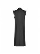 Front Chest Metal Retro Buckle Splice Print Black Gothic Chinese Style Long WaistCoat