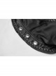 Front Chest Metal Retro Buckle Splice Print Black Gothic Chinese Style Long WaistCoat