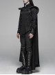 Metal Rivet Strap Leather Armor Black Punk Thin Shuttle Long Cloak