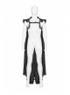 Metal Rivet Strap Leather Armor Black Punk Thin Shuttle Long Cloak