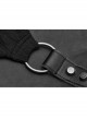 Metal Rivet Strap Leather Armor Black Punk Thin Shuttle Long Cloak
