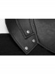 Metal Rivet Strap Leather Armor Black Punk Thin Shuttle Long Cloak