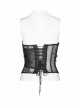 Three-Dimensional Decals Back Waist Lace-Up Black Gothic Embroidery Mesh Corset