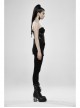 Three-Dimensional Decals Back Waist Lace-Up Black Gothic Embroidery Mesh Corset