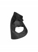 Leather Hasp High Collar Metal Rivet D-Buckle Cuff Black Gothic Jacquard Short Tops