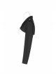Shoulder Metal Retro Button Weave Strap Long Sleeve Black Punk Knit Short Coat