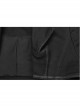 Shoulder Metal Retro Button Weave Strap Long Sleeve Black Punk Knit Short Coat