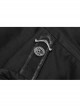 Shoulder Metal Retro Button Weave Strap Long Sleeve Black Punk Knit Short Coat