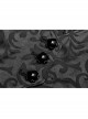 Stand-Up Collar Front Chest Hollow-Out Retro Button Back Stereo Lace Applique Black Gothic Jacquard Long Coat