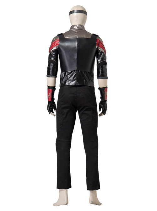 The Falcon And The Winter Soldier Falcon Sam Wilson Black Red Battle Suit Halloween Cosplay Costume Set