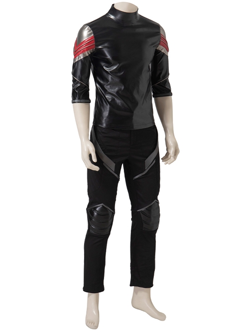 The Falcon And The Winter Soldier Falcon Sam Wilson Black Red Battle Suit Halloween Cosplay Costume Set