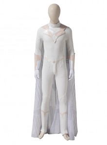 Wanda Vision White Vision Halloween Cosplay Costume White Bodysuit Full Set