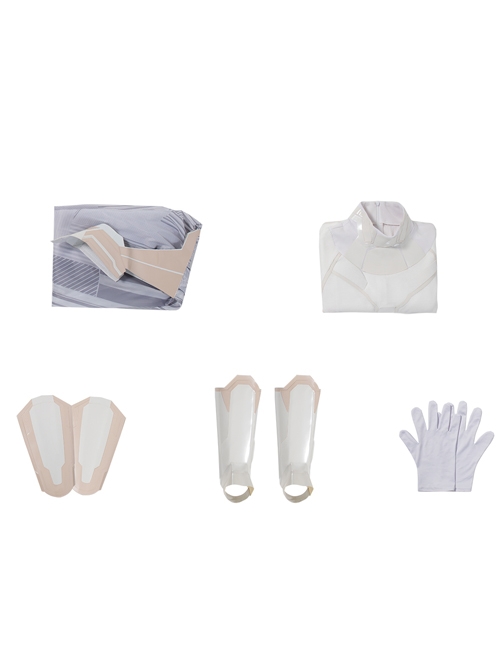 Wanda Vision White Vision Halloween Cosplay Costume White Bodysuit Full Set