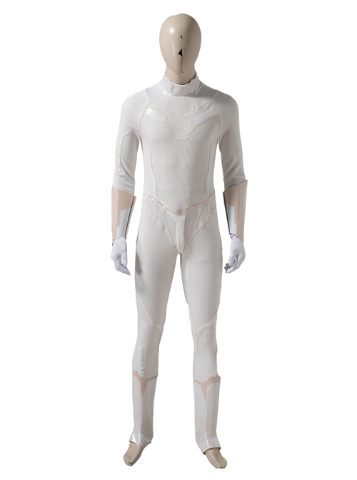 Wanda Vision White Vision Halloween Cosplay Costume White Bodysuit Full Set