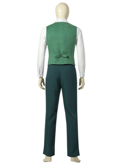 TV Drama Loki Dark Green Suit Halloween Cosplay Costume Set