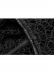 Black Long Sleeve Metal Buckle Cuff Punk Bright Knitting Mesh Hooded Women Coat