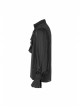 V-Neck Front Chest Flounces Pleated Bubble Sleeve Black Gothic Shirt