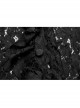 V-Neck Frill Collar Bubble Sleeve Flounce Cuff Black Gothic Transparent Lace Shirt