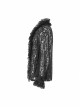 V-Neck Frill Collar Bubble Sleeve Flounce Cuff Black Gothic Transparent Lace Shirt