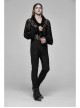 V-Neck Frill Collar Bubble Sleeve Flounce Cuff Black Gothic Transparent Lace Shirt